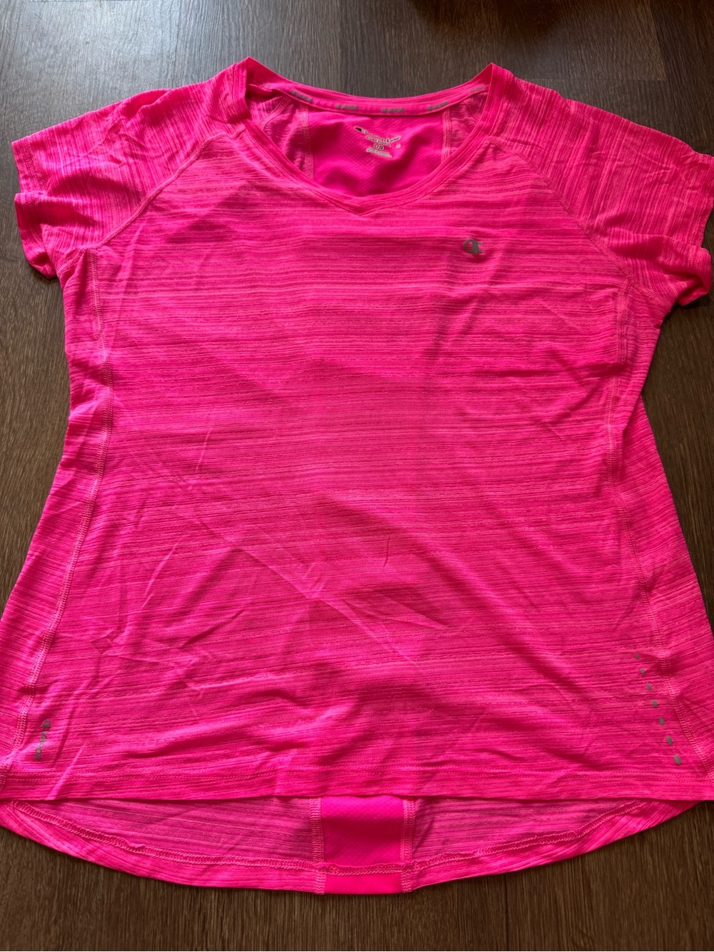 Champion Women's Athletic Shirt Pink Thin Size Large